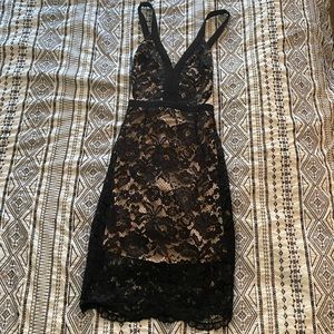 Black lace dress